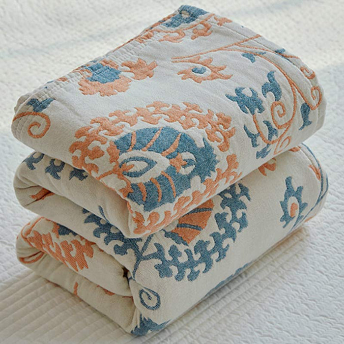 Ownkoti Reversible Cotton Quilt Colorful Flower Print