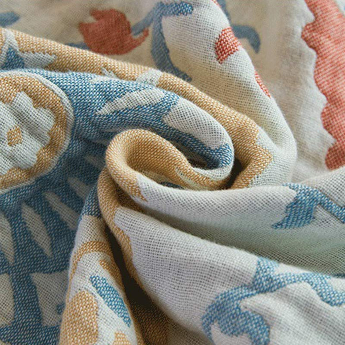 Ownkoti Reversible Cotton Quilt Colorful Flower Print