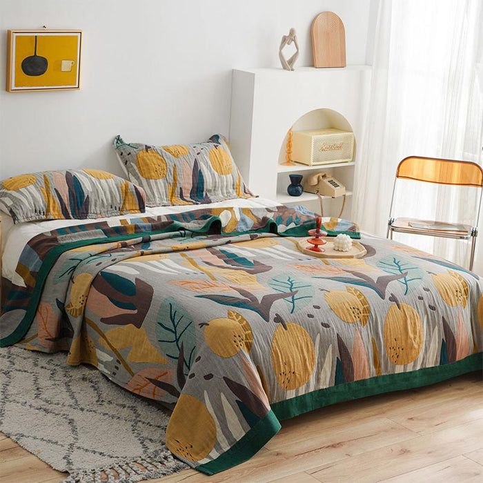 Ownkoti Reversible Design Cotton Fruit Quilt Lightweight - image 6