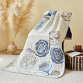 Ownkoti Rose Print Cotton Gauze Absorbent Quick Dry Bath Towel