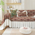 Ruffled Vintage Floral Sofa Cover - 1pc Pillowcase: 18" x 18" - image 0