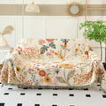 Rural Floral Cotton Gauze Reversible Blanket - 90" x 108" - image 1