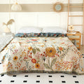 Ownkoti Rural Floral Cotton Gauze Reversible Quilt