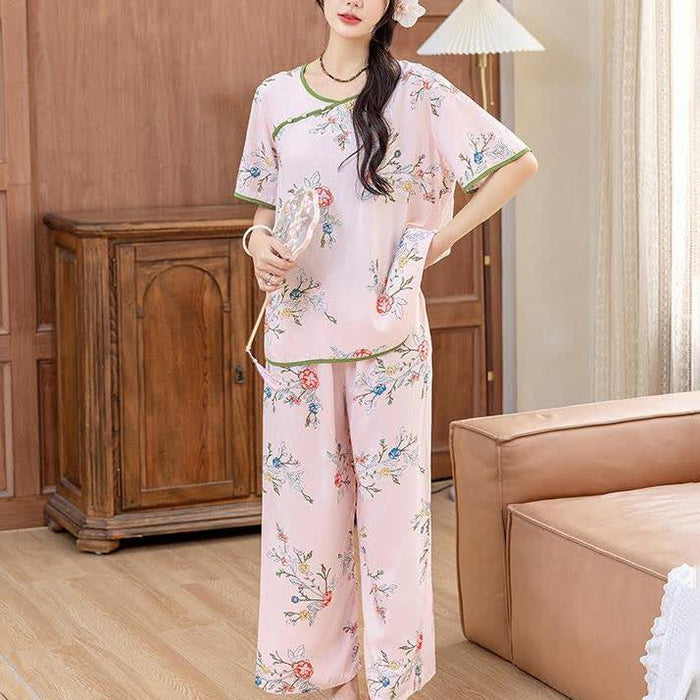 Ownkoti Rural Peony Summer Loungewear Set