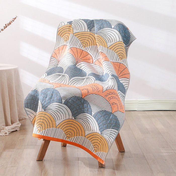 Shell Print Jacquard Cotton Bath Towel