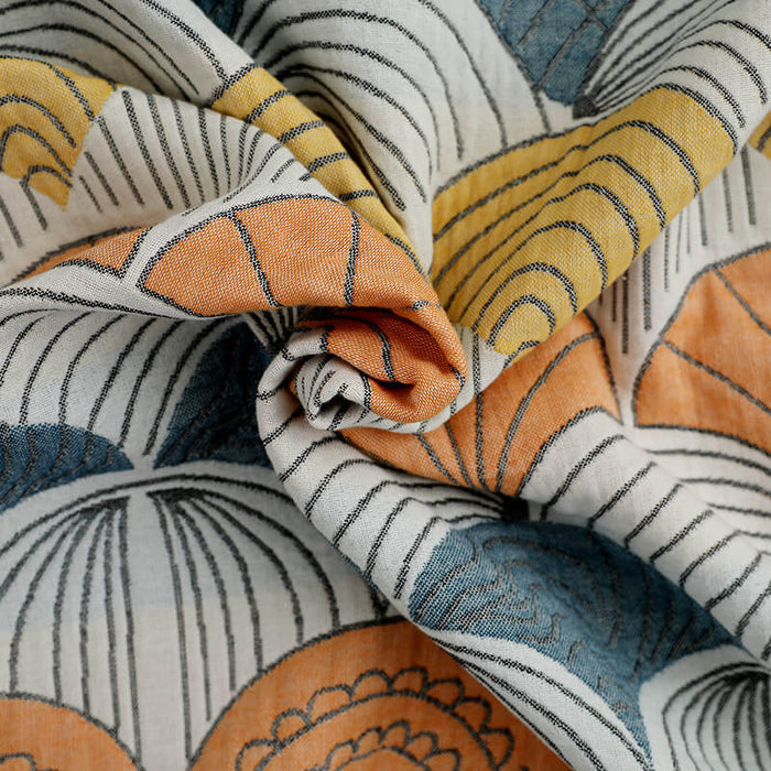 Shell Print Jacquard Cotton Bath Towel