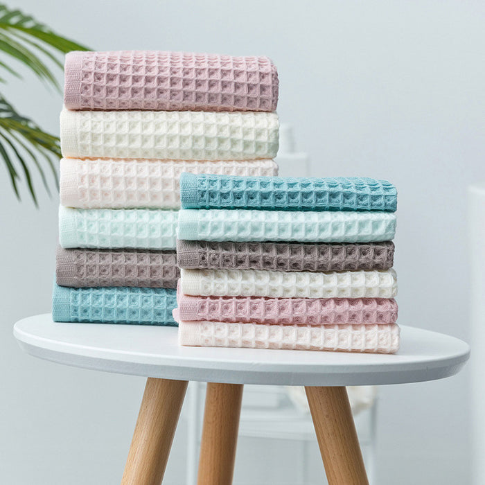 Simple Cotton Waffle Weave Towel (3PCS)