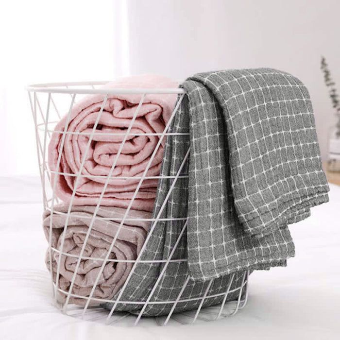 Ownkoti Simple Grid Cotton Gauze Lightweight Quilt