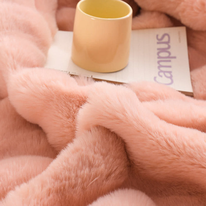 Ownkoti Simple Rabbit Velvet Thick Throw Blanket