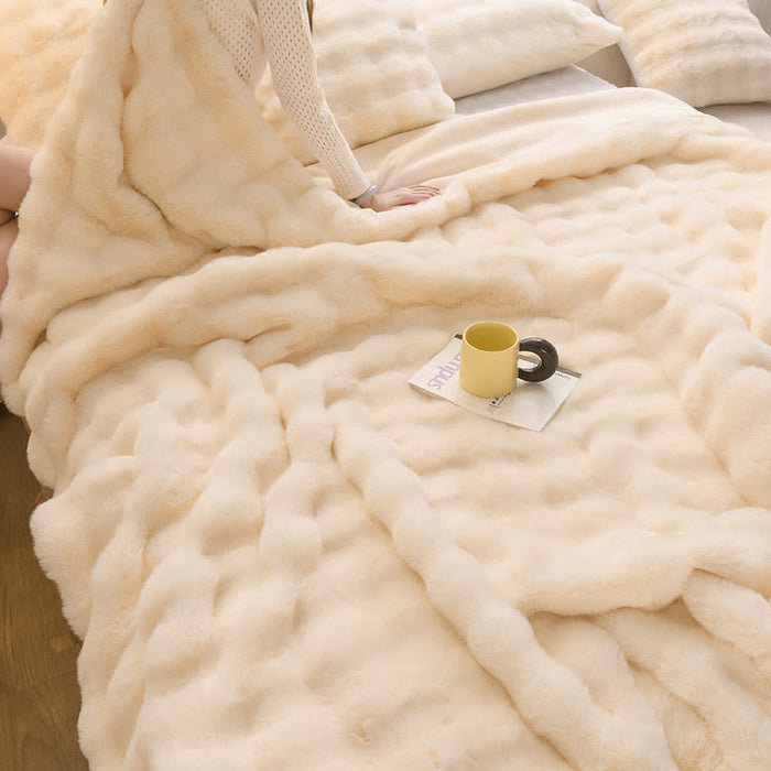 Ownkoti Simple Rabbit Velvet Thick Throw Blanket