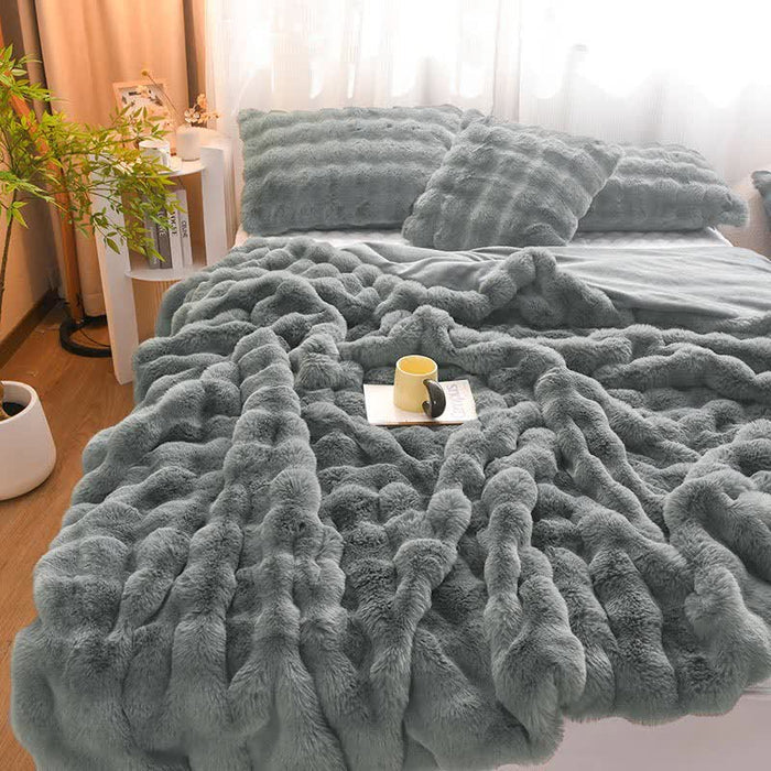 Ownkoti Simple Rabbit Velvet Thick Throw Blanket