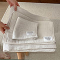 Ownkoti Solid Color Breathable Gauze Towel - White - 70cm x 140cm - image 0