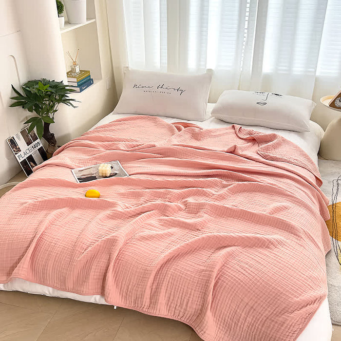 Ownkoti Solid Color Cotton Gauze Quilt