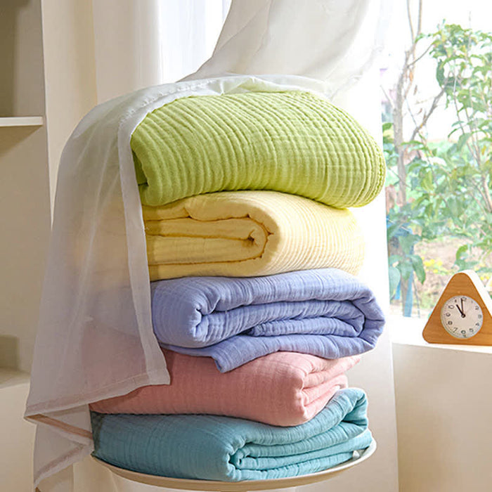 Ownkoti Solid Color Cotton Gauze Quilt