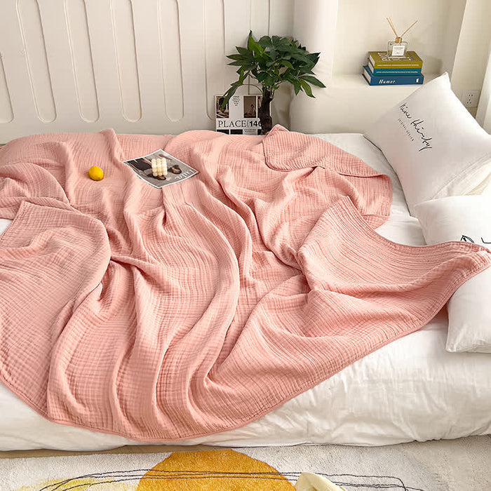 Ownkoti Solid Color Cotton Gauze Quilt