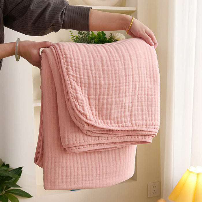 Ownkoti Solid Color Cotton Gauze Quilt