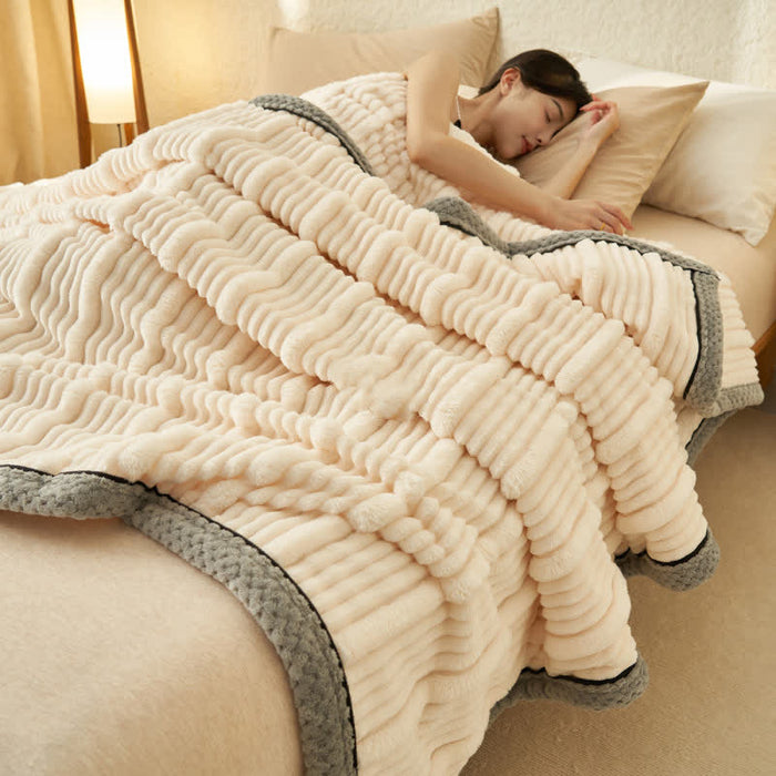 Solid Color Soft Fleece Warm Blanket - image 2