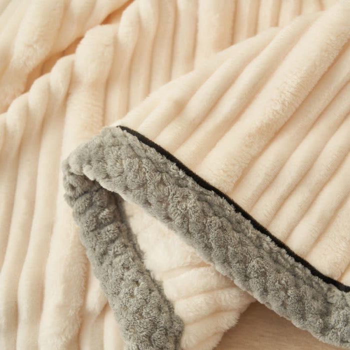 Solid Color Soft Fleece Warm Blanket - image 7