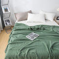 Ownkoti Solid Color Waffle Cotton Reversible Quilt