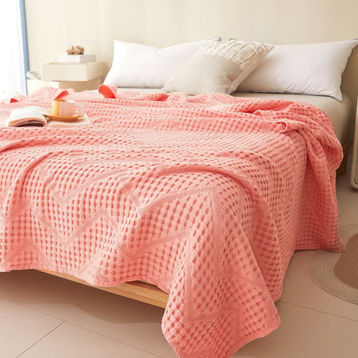 Ownkoti Solid Color Waffle Texture Towel Quilt