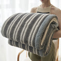 Ownkoti Stripe Comfy Coral Fleece Throw Blanket - image 0