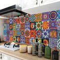 Ownkoti Talavera Bohemian Waterpoof Wall Sticker (24PCS)