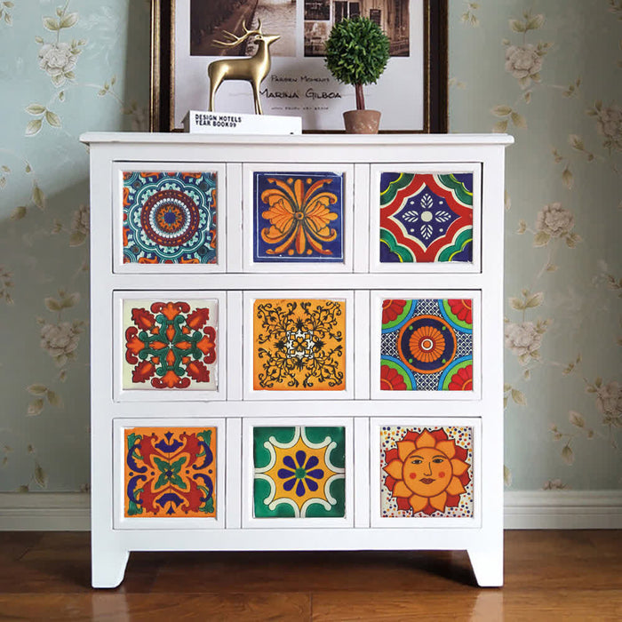 Ownkoti Talavera Bohemian Waterpoof Wall Sticker (24PCS)