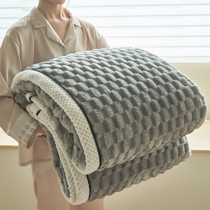 Ownkoti Thick Coral Fleece Reversible Throw Blanket - image 0