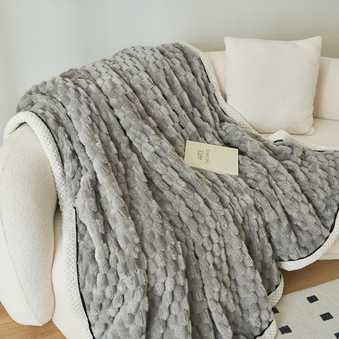 Ownkoti Thick Coral Fleece Reversible Throw Blanket - image 3