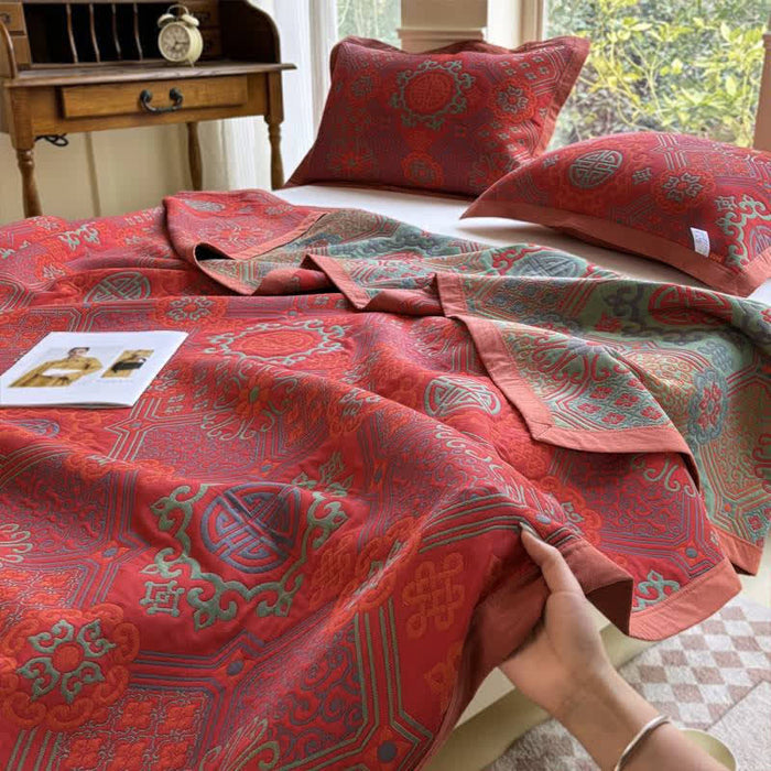 Three Layers Gauze Vintage Cotton Quilt - 2pcs Pillowcases - 19" x 29" - image 1