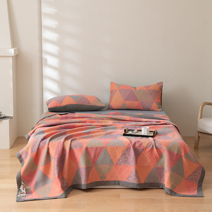 Pink & Gray / Quilt / Full