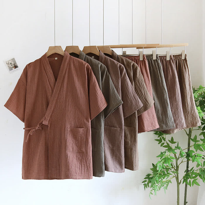 Ownkoti Unisex Cotton Gauze Kimono Pajama Set - image 0