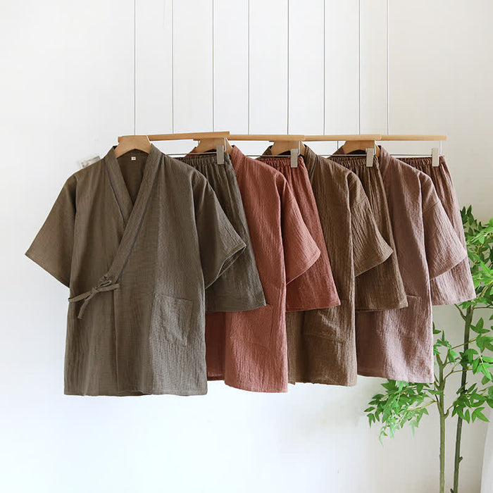 Ownkoti Unisex Cotton Gauze Kimono Pajama Set - image 1