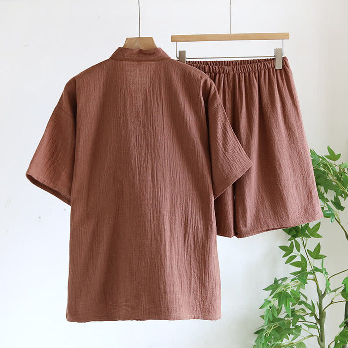 Ownkoti Unisex Cotton Gauze Kimono Pajama Set - image 4