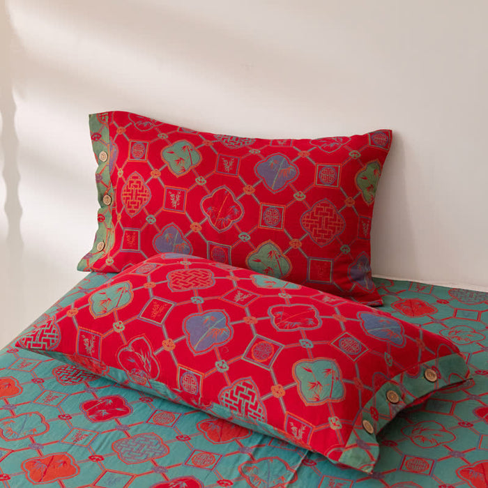 Ownkoti Vintage Cotton Double-layer Yarn-dyed Jacquard Reversible Coverlet