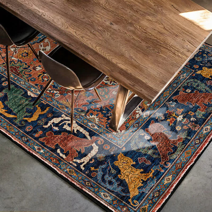Ownkoti Vintage Ethnic Anti-slip Indoor Outdoor Rug