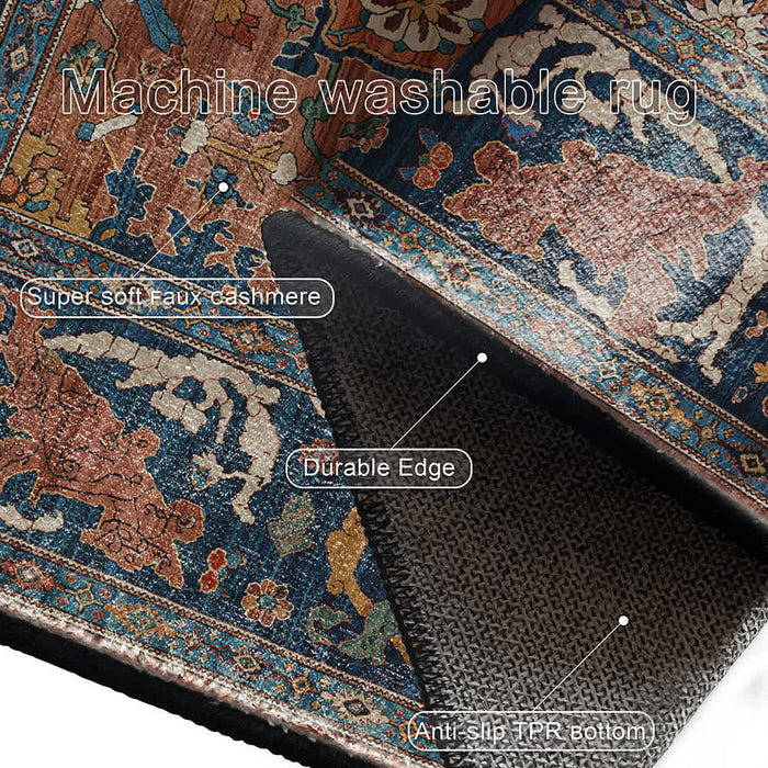 Ownkoti Vintage Ethnic Anti-slip Indoor Outdoor Rug