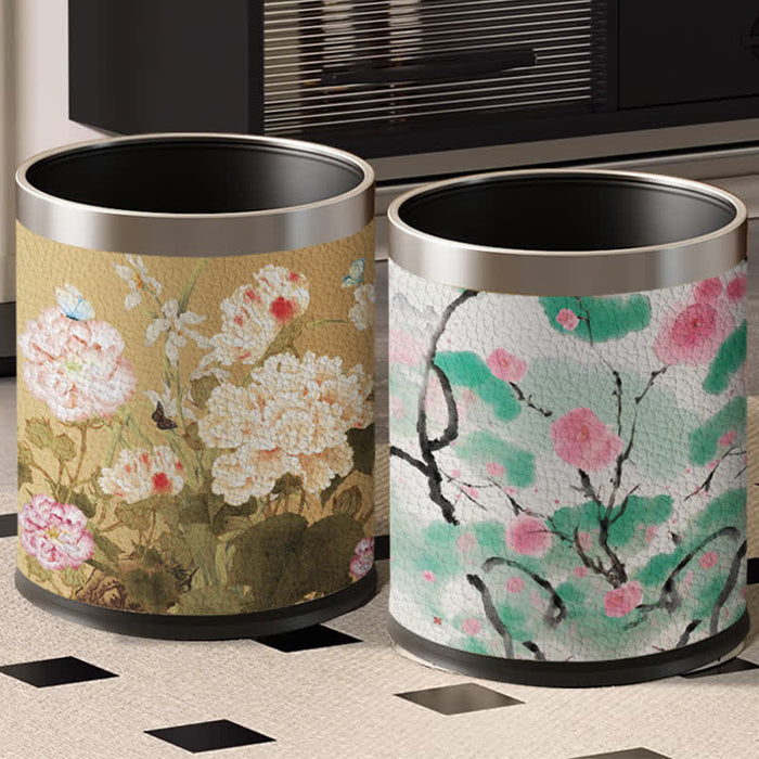Ownkoti Vintage Floral Large Capacity Trash Bin - image 1