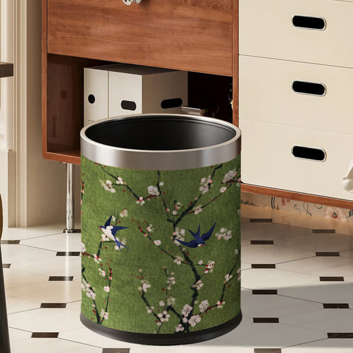 Ownkoti Vintage Floral Large Capacity Trash Bin - C - 9"W x 9"L x 10"H - image 5