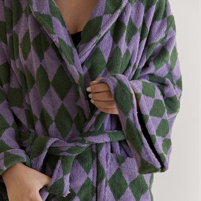 Vintage Long Staple Cotton Hooded Bathrobe - image 3