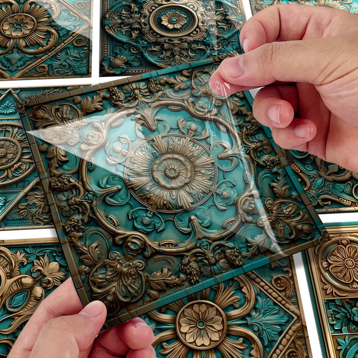 Ownkoti Vintage Mandala Waterproof Tile Stickers (10PCS)