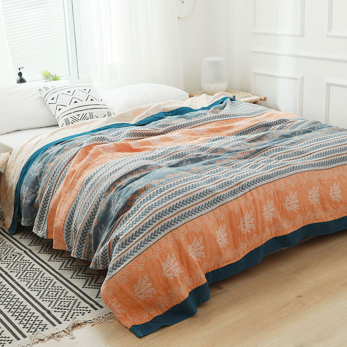 Wheat Ear Texture Cotton Reversible Quilt
