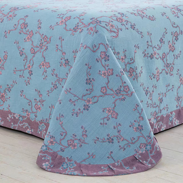 Ownkoti Wintersweet Cotton Gauze Jacquard Bedding Set(4pcs)
