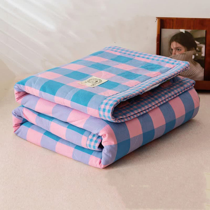 Blue & Pink / Quilt / Twin