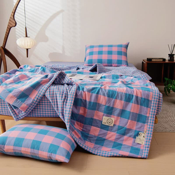 Blue & Pink / Bedding Set / Twin