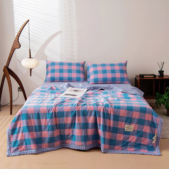 Blue & Pink / 2pcs Pillowcases / 19"W x 29"L