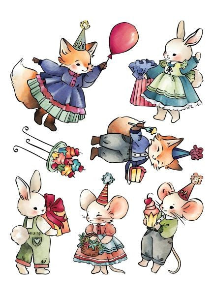 Party Time Tails Clear Stamps