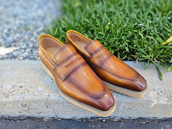 Patina Burnished Penny Loafer