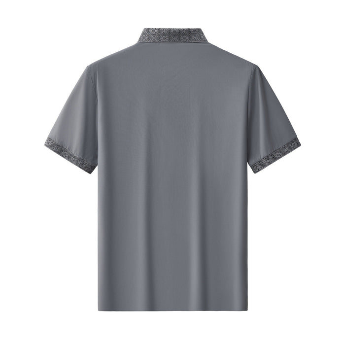 Pattern Trim Performance Polo – El Baron GREY