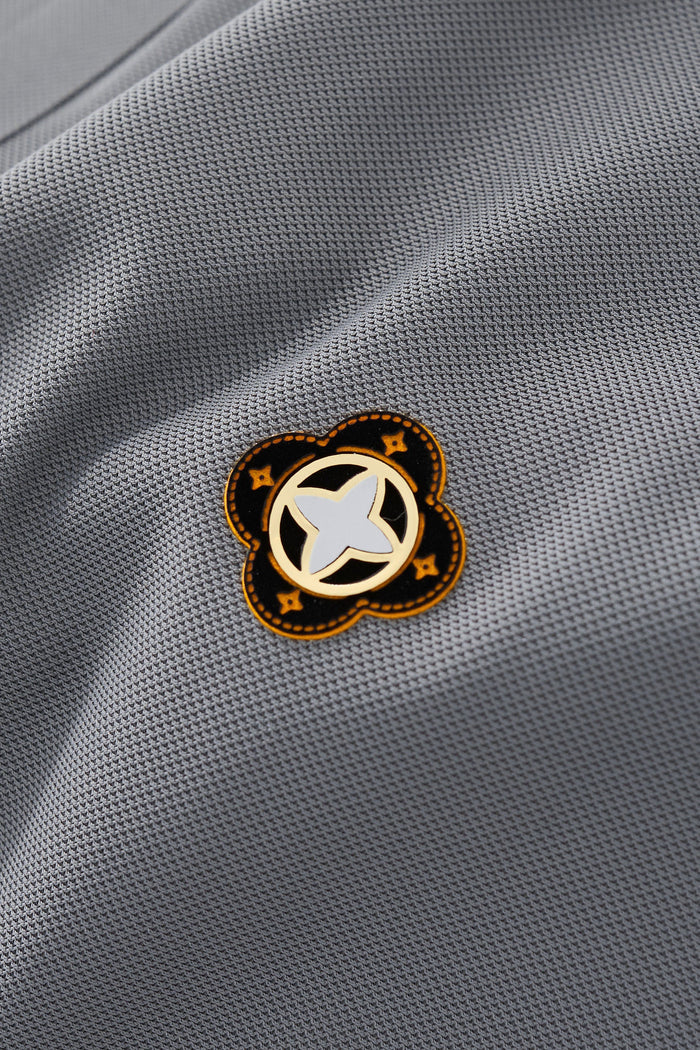 Pattern Trim Performance Polo – El Baron GREY